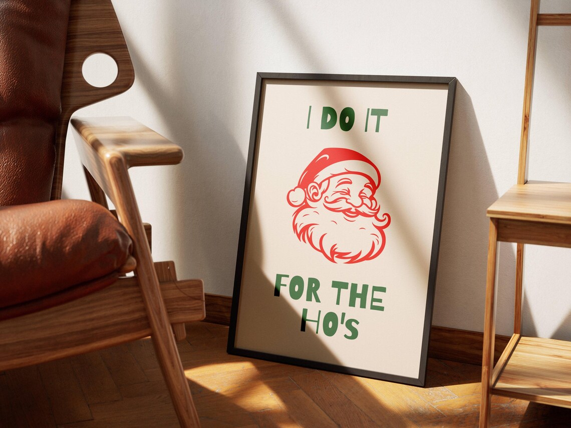 Christmas Funny Bold Typography Art Print - Image 4