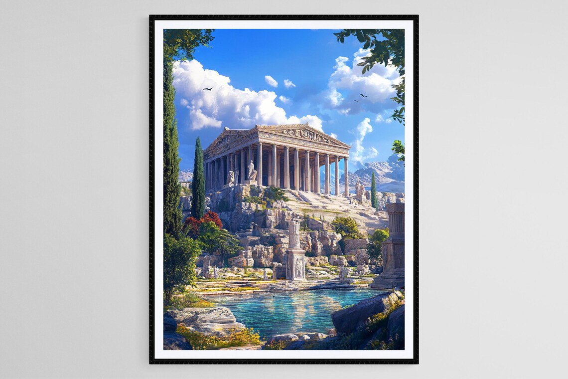 Mausoleum At Halicarnassus Art Print, Ancient Wonder