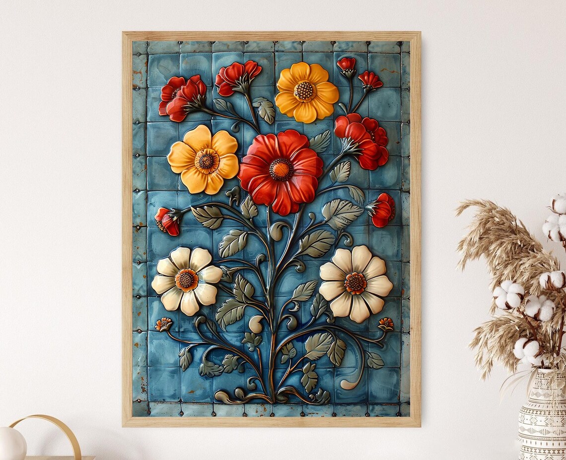 Mexican Talavera Decorative Wall Art Print