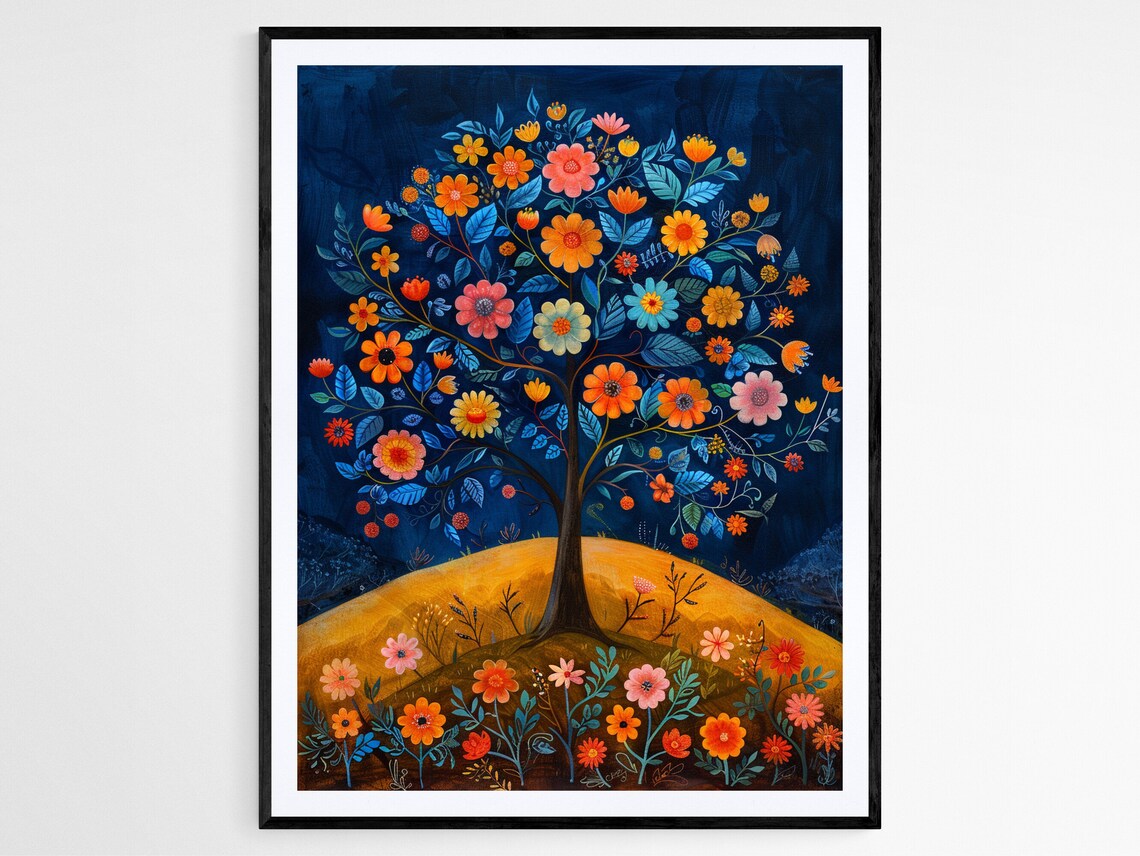 Ukrainian Folklore Art Print, Cultural Home Decor