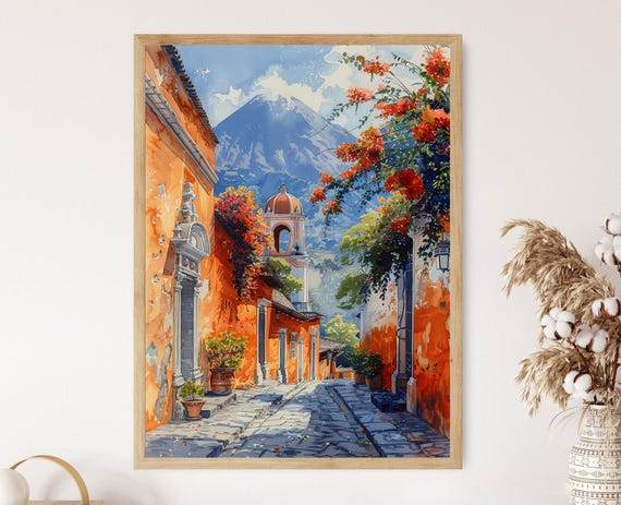Charming Antigua Guatemala Colonial Architecture Art Print
