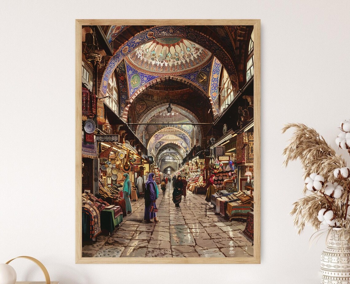 Grand Bazaar Ottoman Art Print, Kapalicarsi Poster