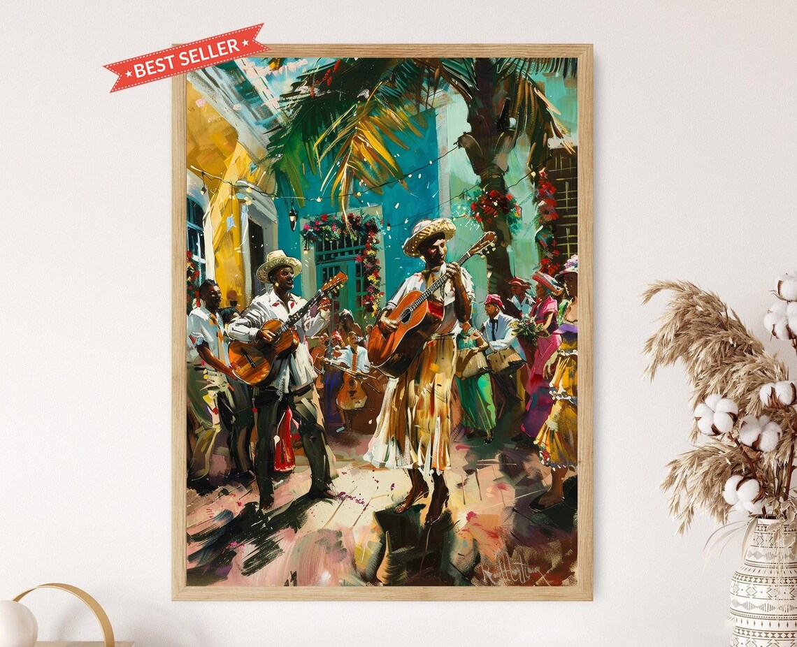 Puerto Rican Parranda, Puerto Rico Heritage Art Print