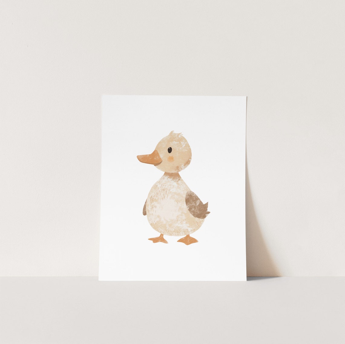 Cute Baby Duck Watercolor Nursery Woodland Animal Illustration Poster - Image 5