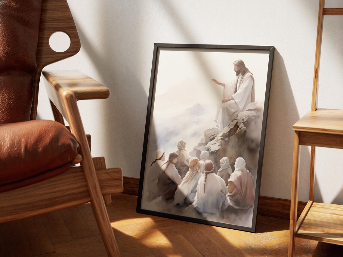Sermon On The Mount Christian Wall Art Print - Image 4
