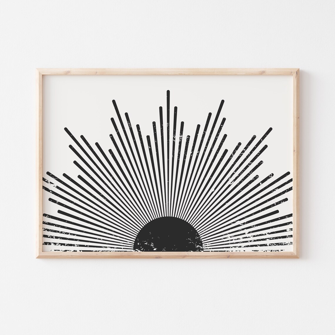 Sunburst Wall Decor, Mid-Century Modern Art Print