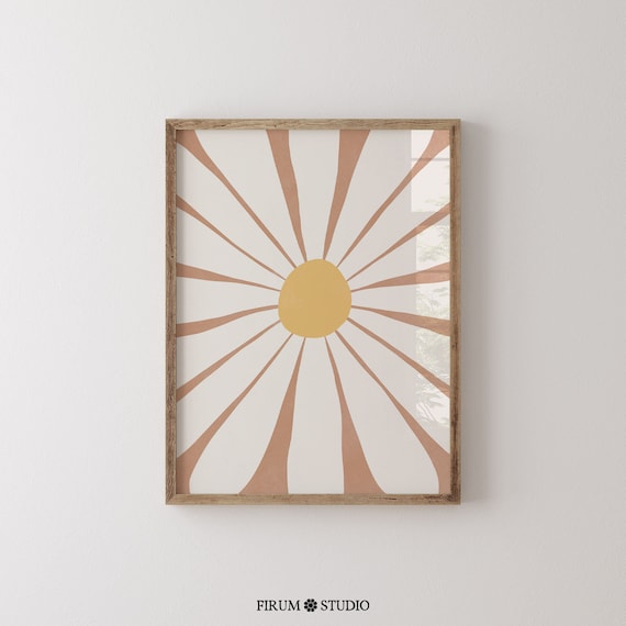 Daisy Neutral Botanical Floral Art Print