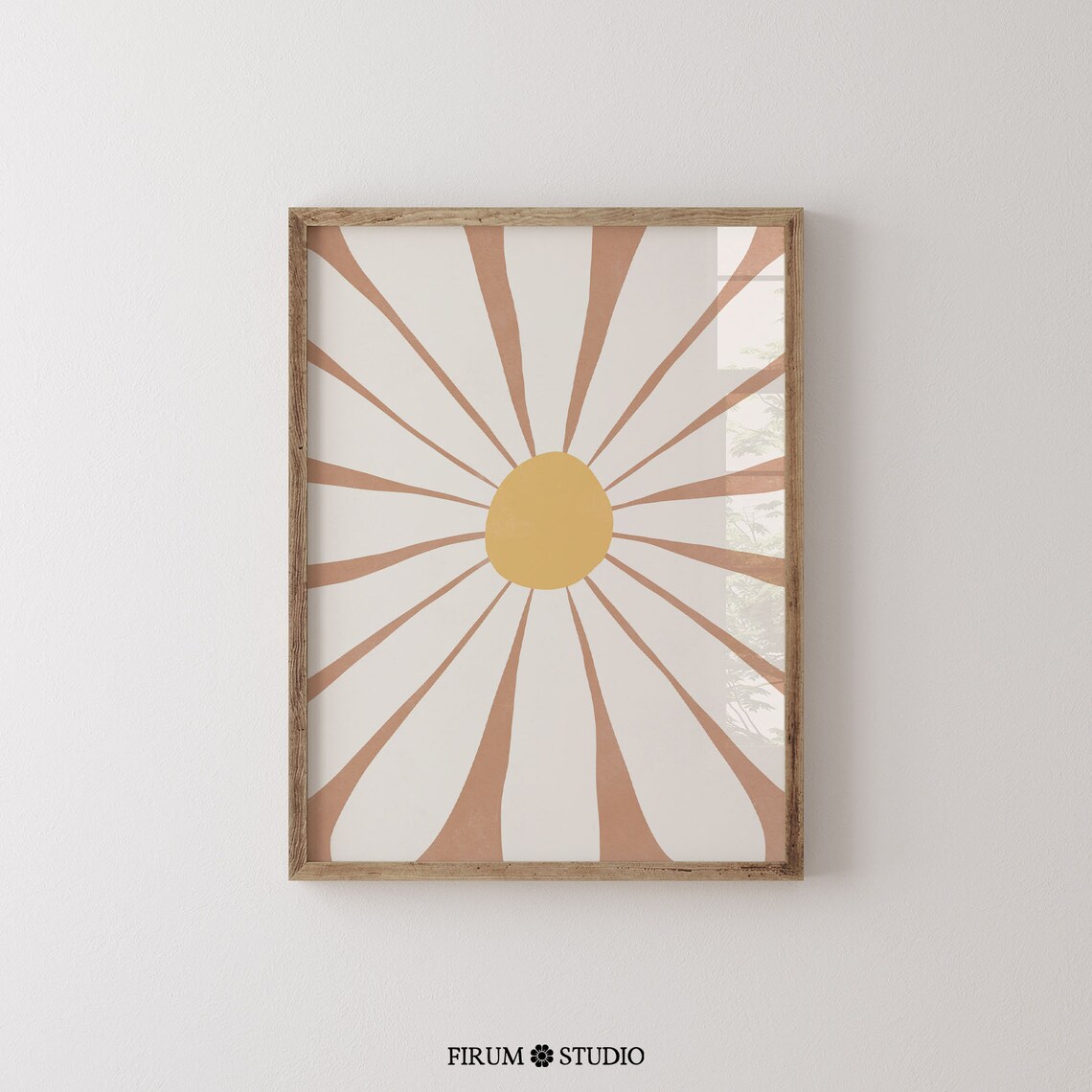 Daisy Neutral Botanical Floral Art Print