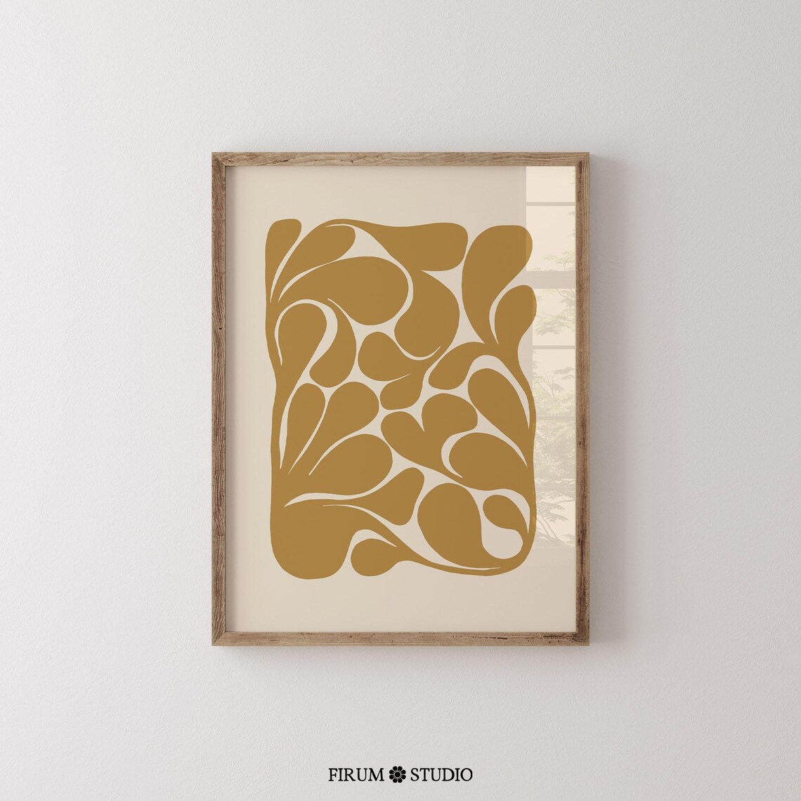 Ochre Botanical Art Print for Modern Homes - Image 2