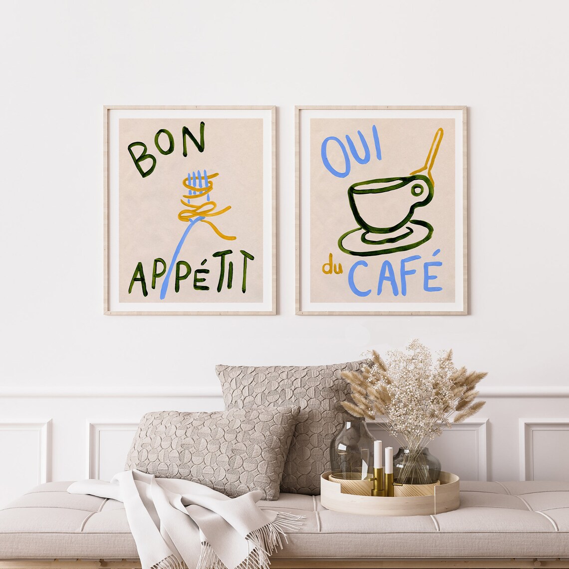 Kitchen Pasta and Coffee French Art Print, Dining - Image 3