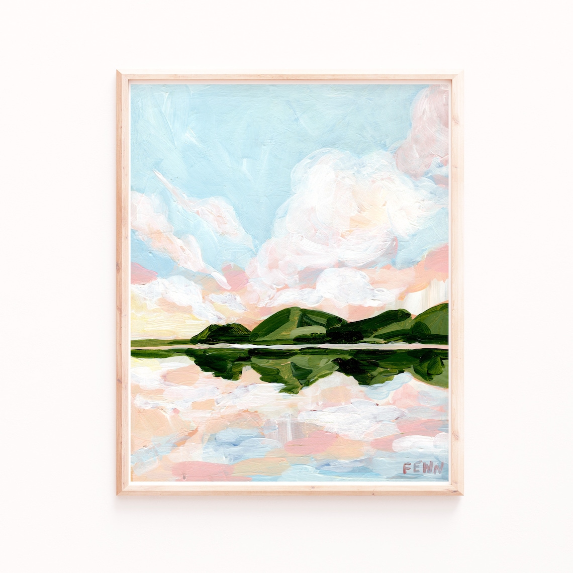 Landscape Impressionist Art Print, Spring Sunrise