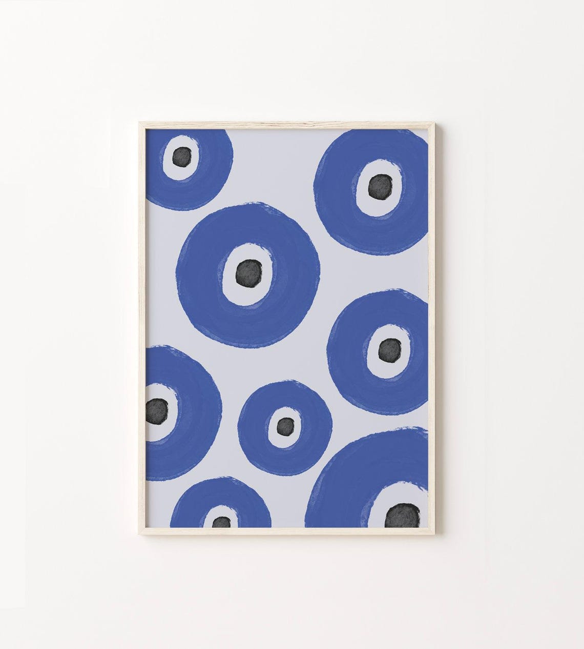 Blue Evil Eye Nazar Circles Spiritual Protective Wall Poster