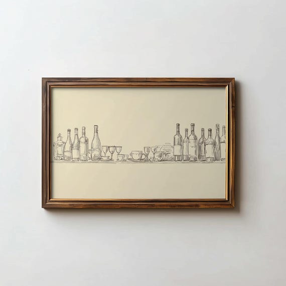 Wine Still Life Art Print Kitchen Food Poster Digital Download