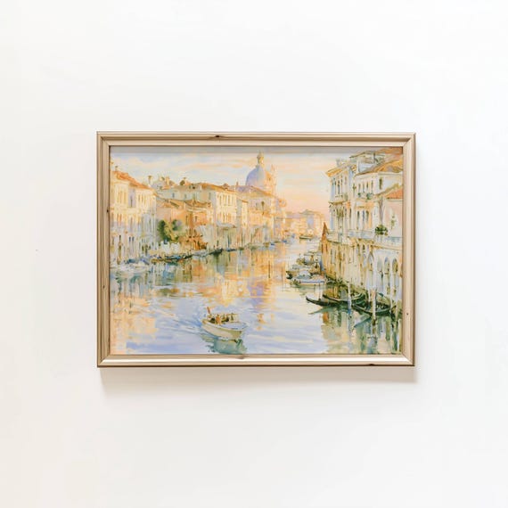 Venice Art Print Italian Cityscape Landscape Poster Watercolor Digital Download