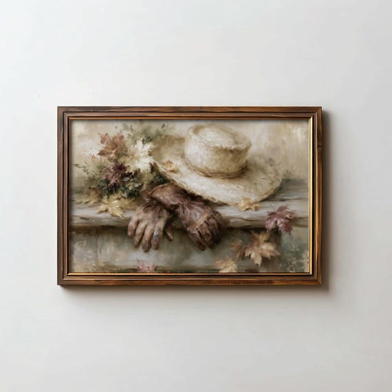 Still Life Autumn Print Fall Floral Art Cottagecore Wall Digital Download