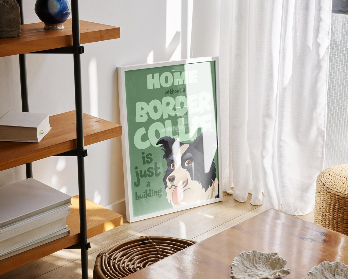 Border Collie Art Print, Cute Dog Lover Gift - Image 6