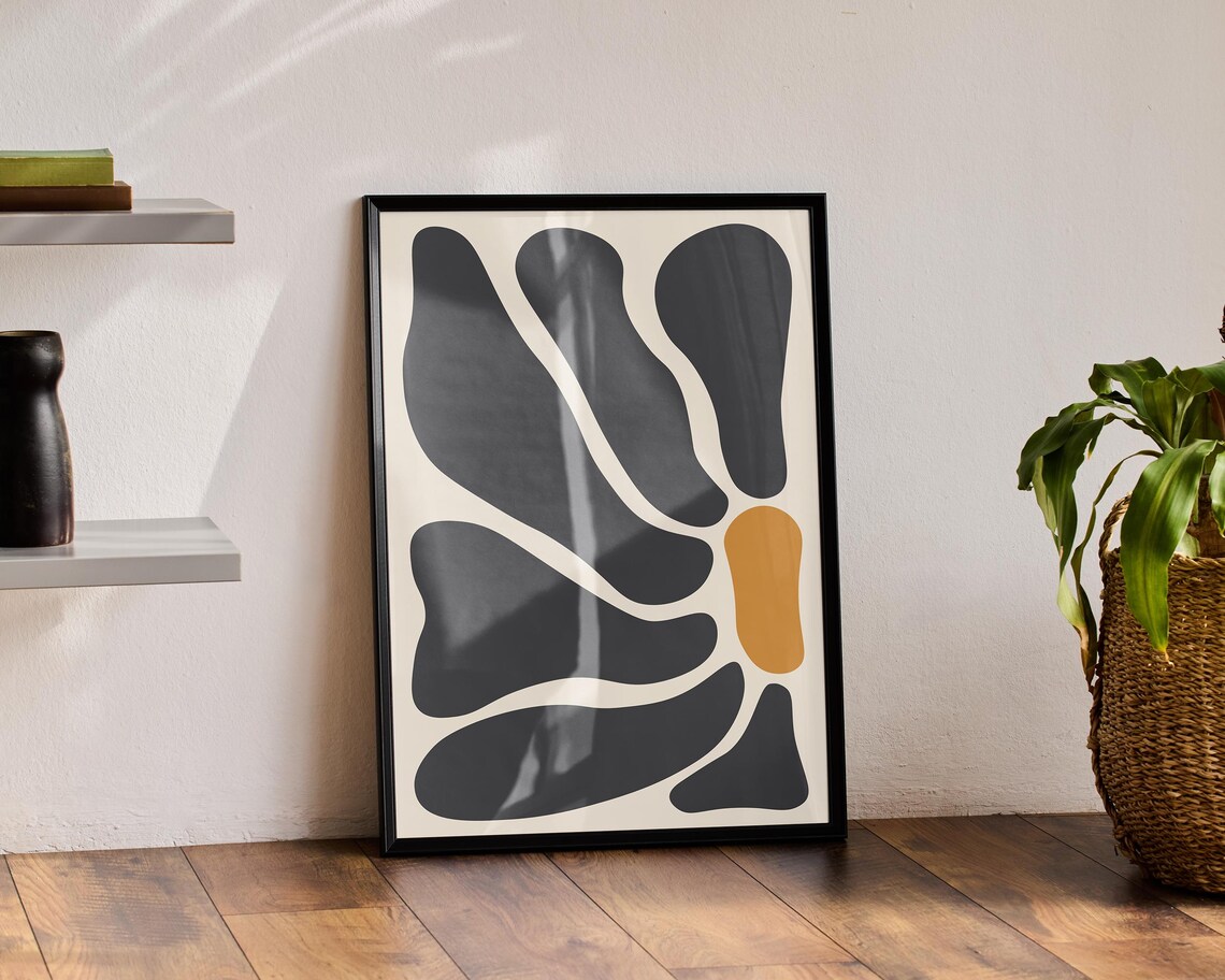Boho Flower Abstract Botanical Art Print - Image 4