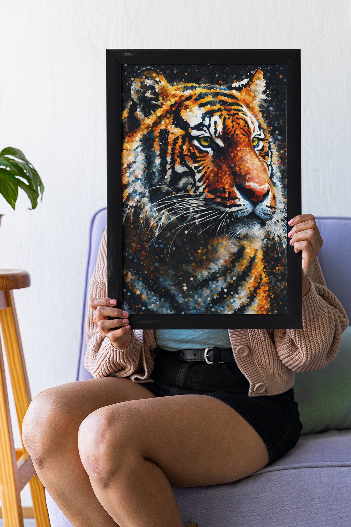 Wild Tiger Photo Art Print Modern Animal Art Trendy Animal Wall Art Tiger Prints Large Tiger Photo Poster Tiger Home Decor Jungle Art - Image 3