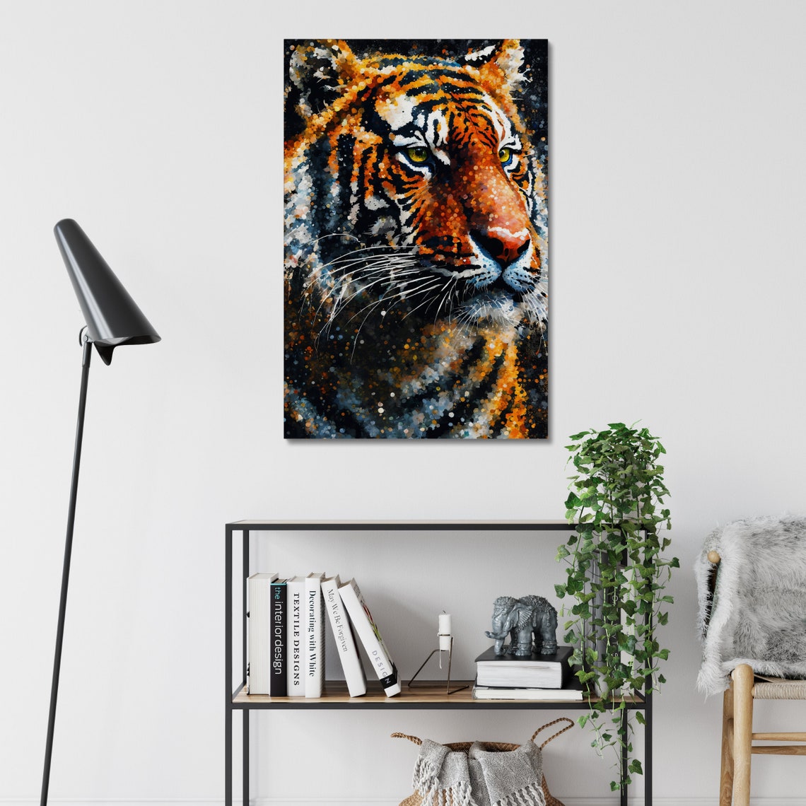Wild Tiger Photo Art Print Modern Animal Art Trendy Animal Wall Art Tiger Prints Large Tiger Photo Poster Tiger Home Decor Jungle Art - Image 2