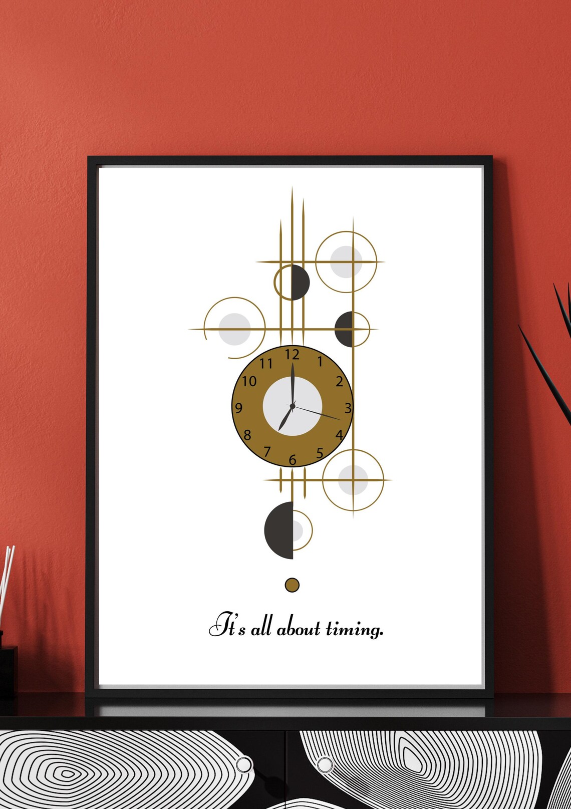 Its All About Timing Quote, Minimalist Poster - Image 4