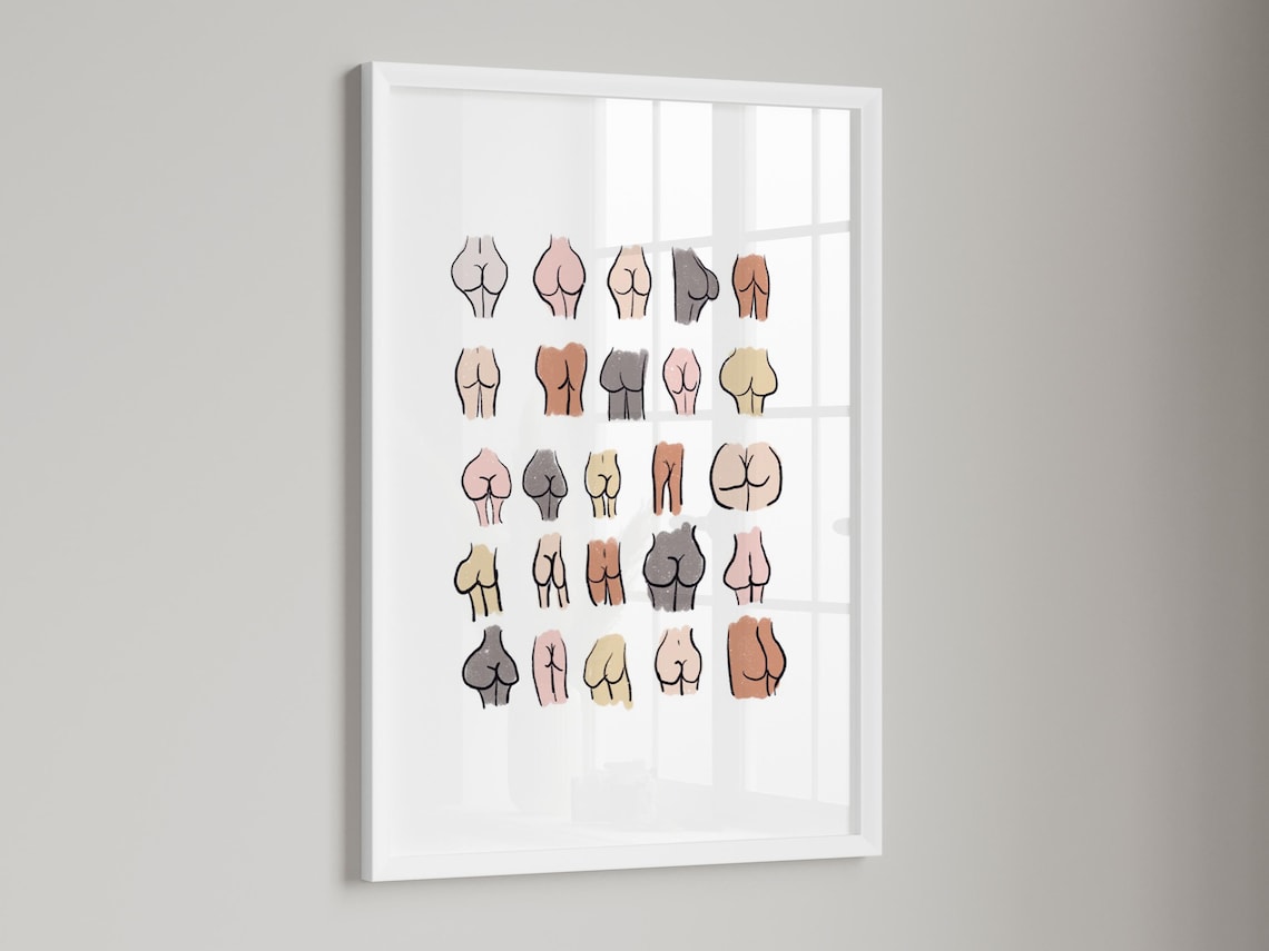 Funny Bathroom Bum Wall Art Poster Print - Image 2