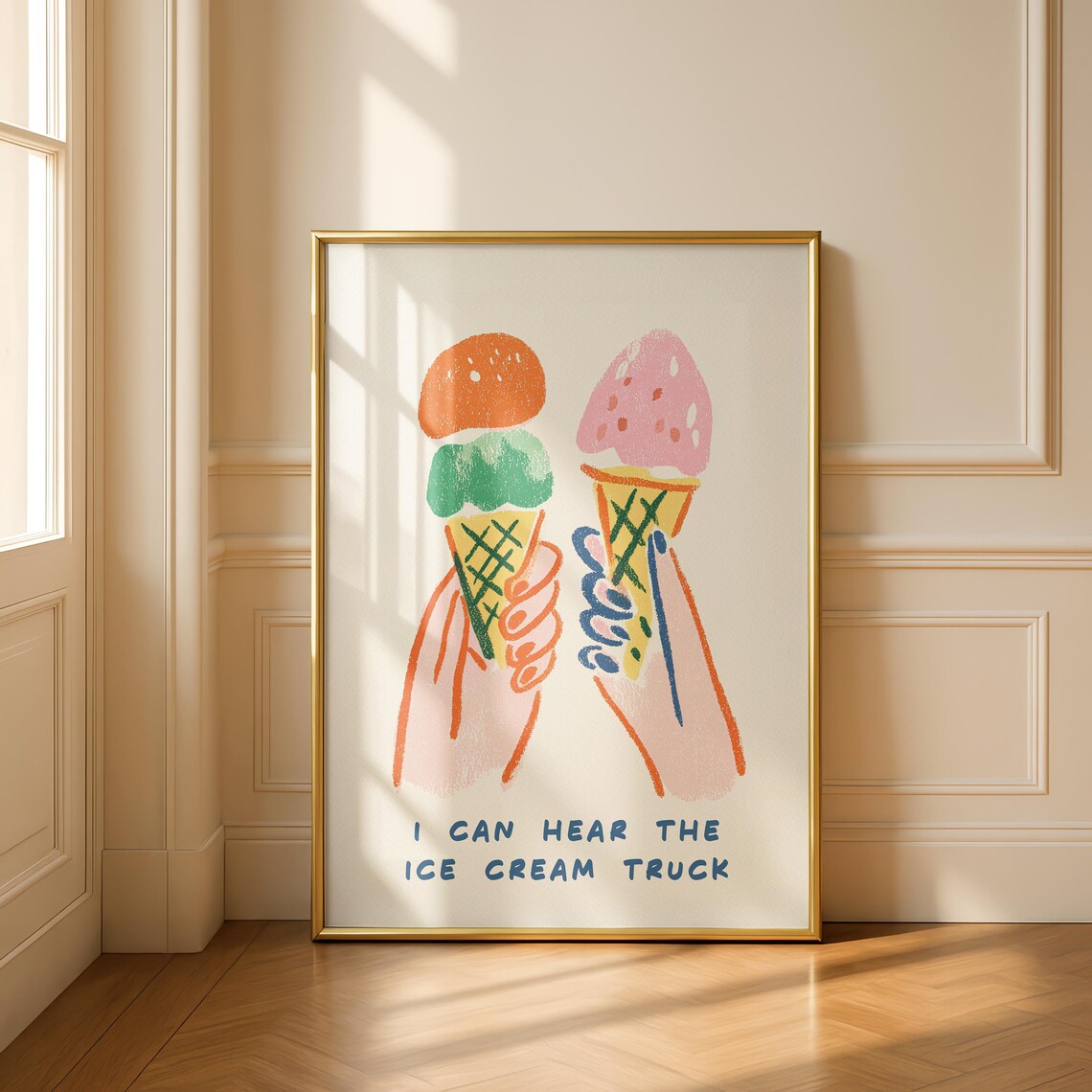 Ice Cream Gelato Funny Kitchen Art Print