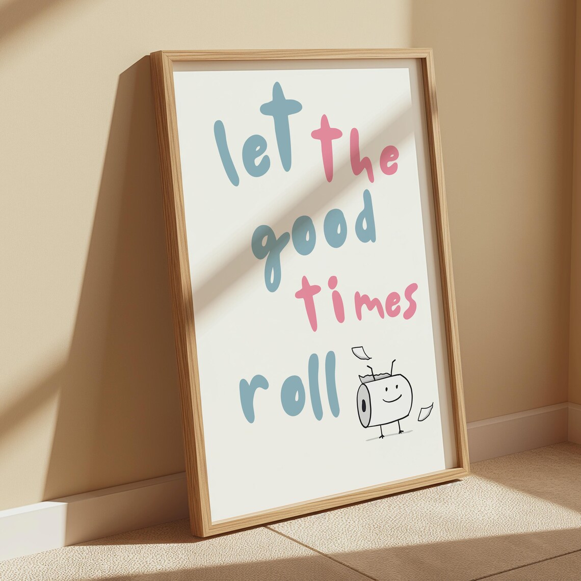 Funny Bathroom Decor Poster, Cute Wall Art
