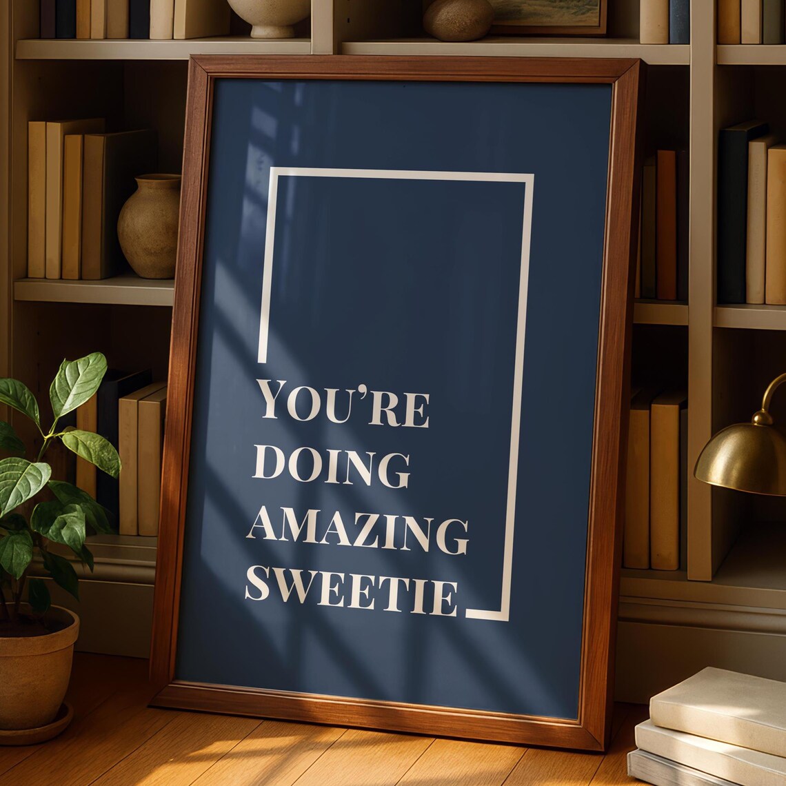 You’re Doing Amazing Typography Quote Art Print