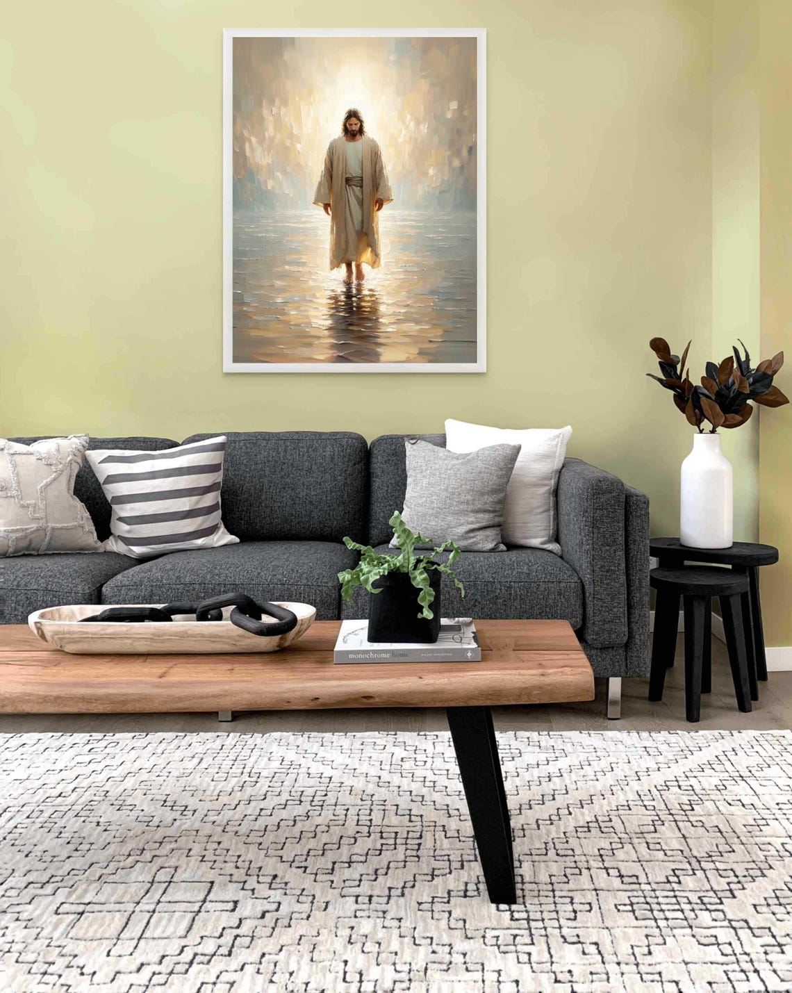 Jesus Walking On Water, Christian Religious Art Print - Image 2