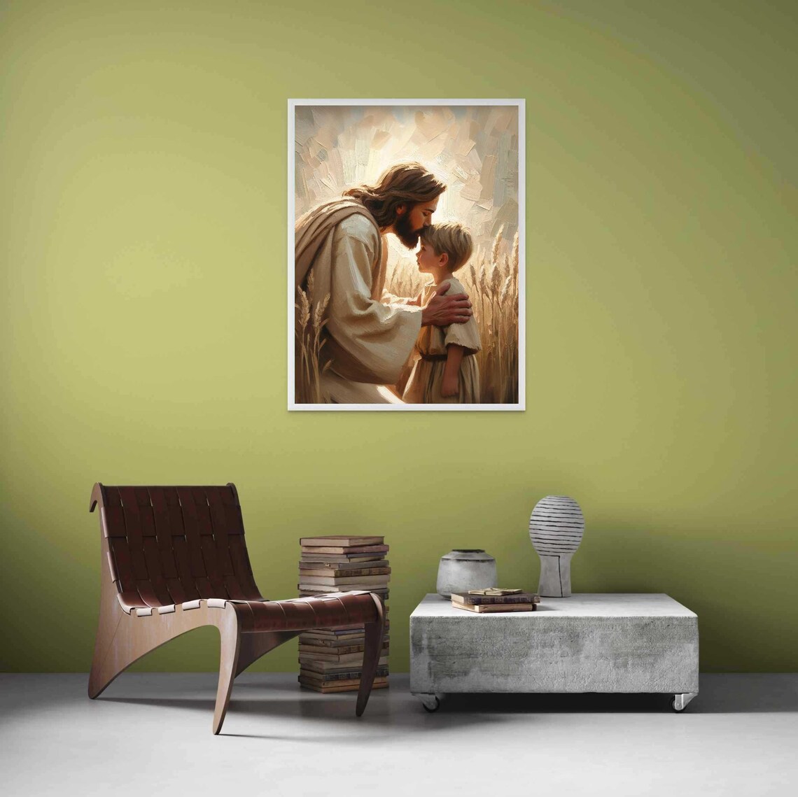 Love And Trust Modern Christian Art Print - Image 3