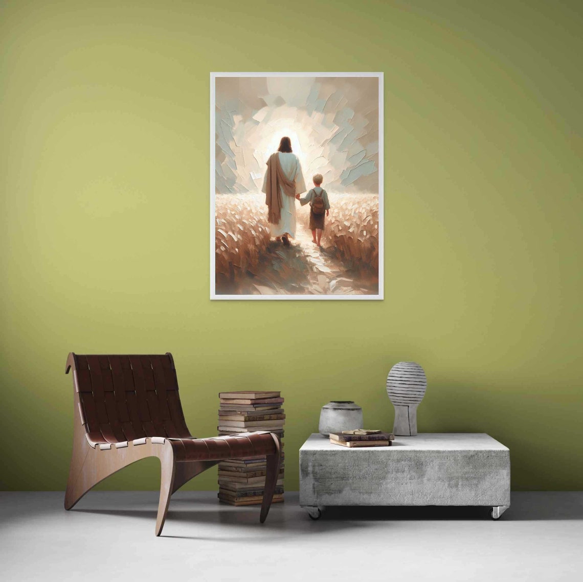A Day To Learn Modern Christian Art, Jesus And Boy - Image 3