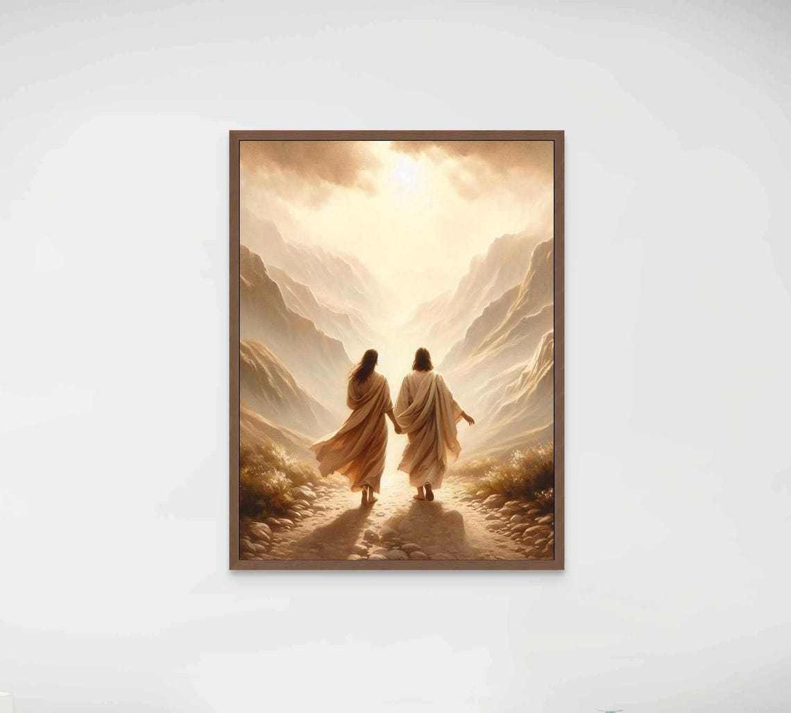 Test Of Love Christian Painting, Jesus And Girl - Image 5