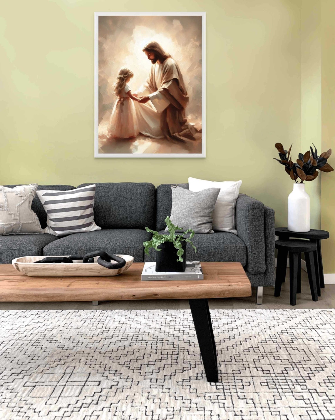 Trust In Him Christian Art, Jesus With Girl - Image 2