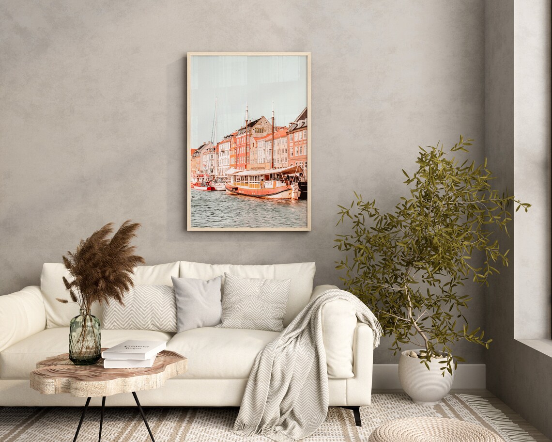 Copenhagen Nyhavn Harbor Colorful Houses Boats Photo Denmark Poster - Image 3