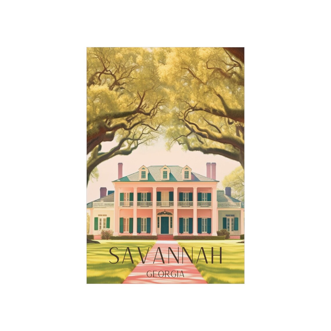 Savannah Travel Poster, Georgia Southern Print - Image 6