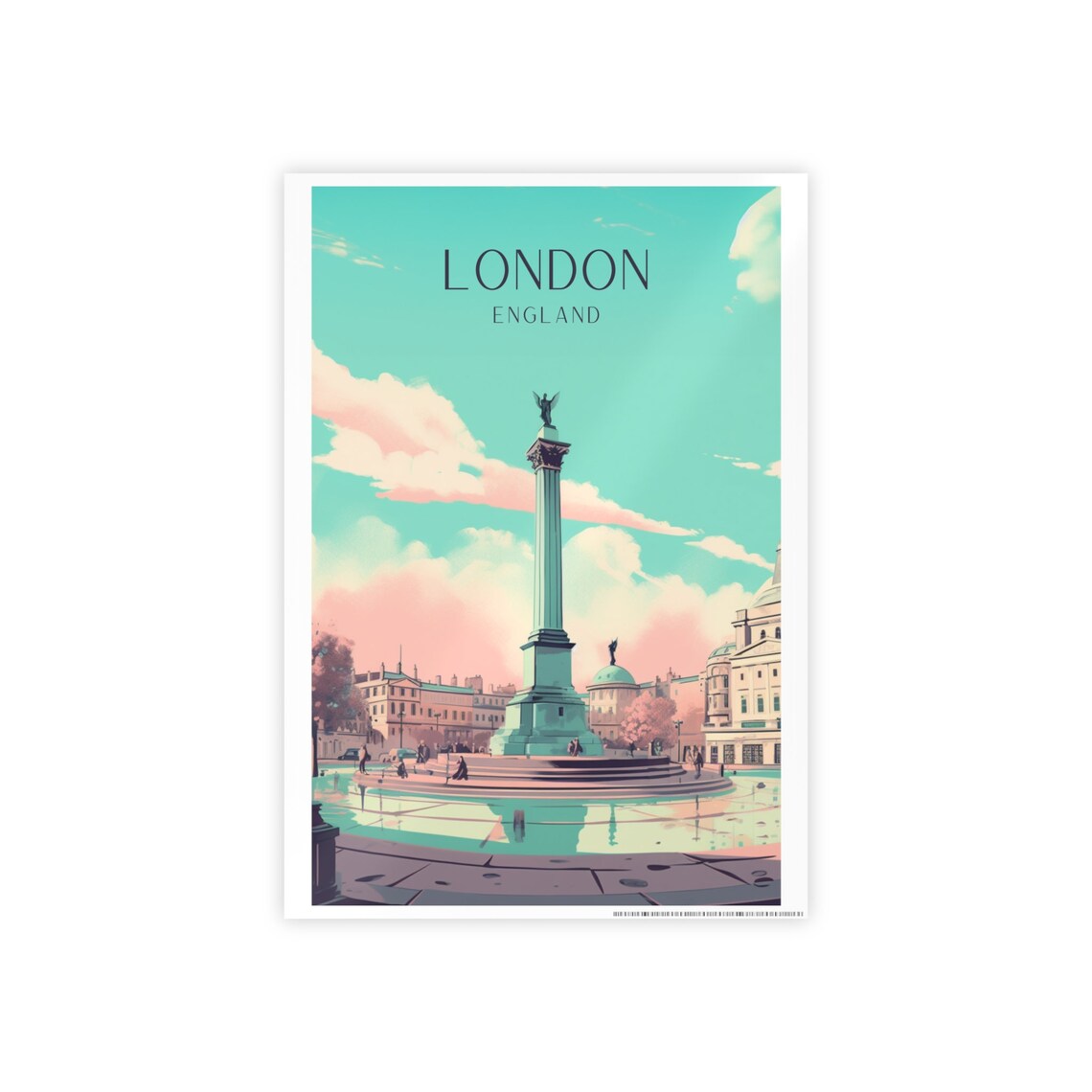 London Art Deco Travel Poster, Trafalgar Print - Image 4