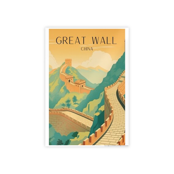 Great Wall Of China Travel Poster, Gift for Any Occasion
