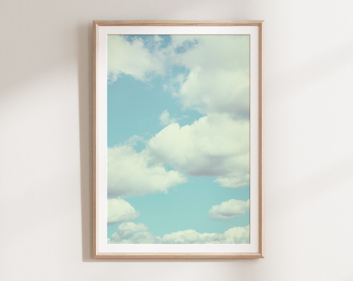 Cloud Print Art, Nursery Wall Decor Poster