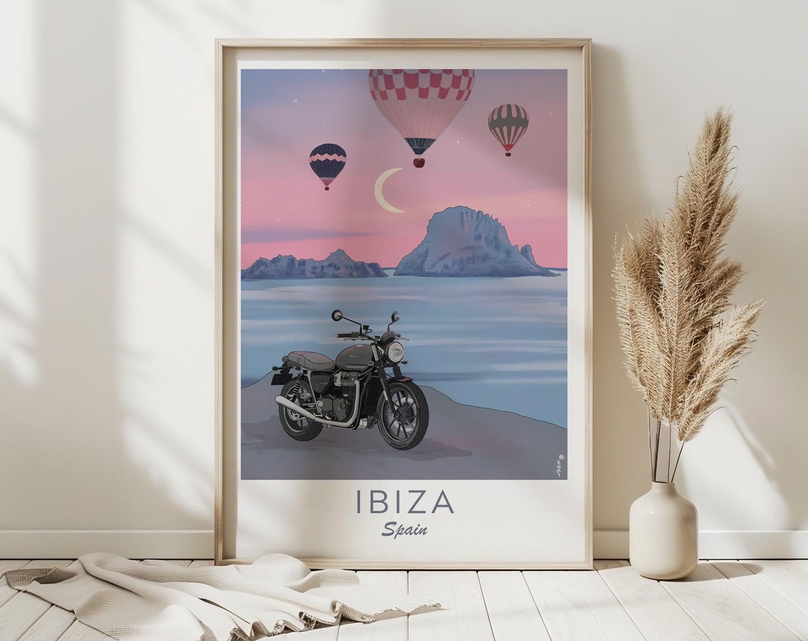 Ibiza Travel Poster Ibiza Print Spain Travel Illustration Ibiza Spain Print Ibiza Illustration Ibiza Travel Print Spain Art Print