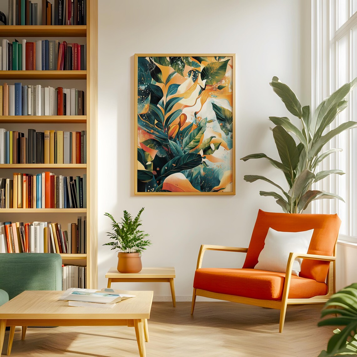 Lush Botanica Art Print Vibrant Tropical Foliage Modern Nature Wall Decor - Image 4