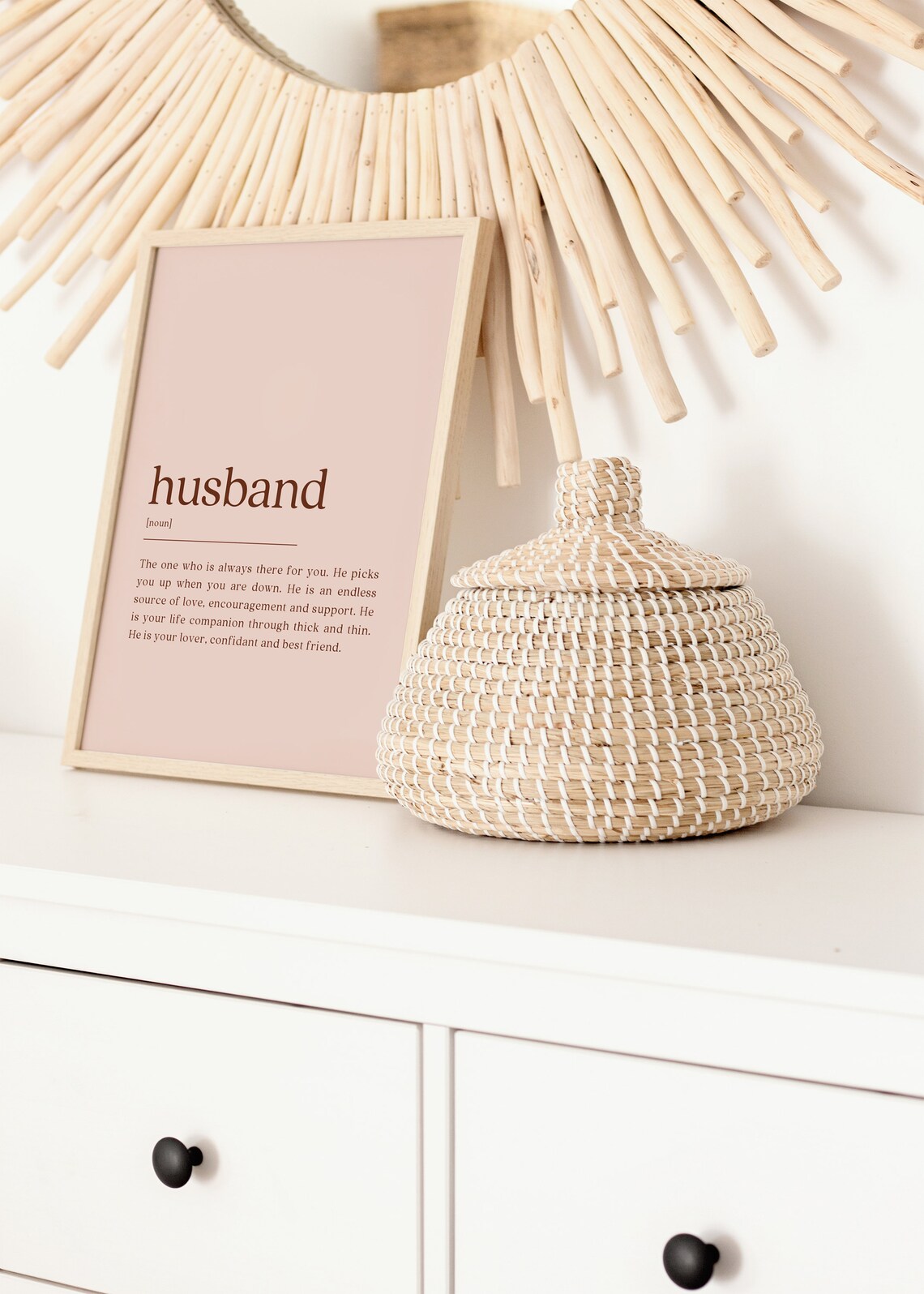 Husband Definition, Minimalist Anniversary Gift - Image 2