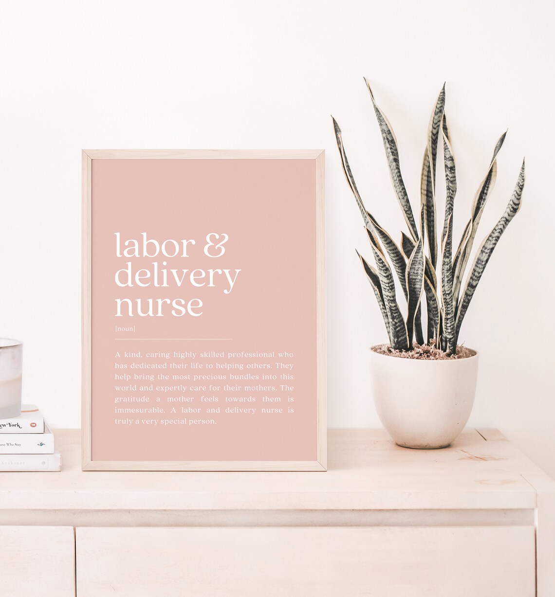 Labor and Delivery Nurse Definition Art Print, Thank You Gift - Image 2