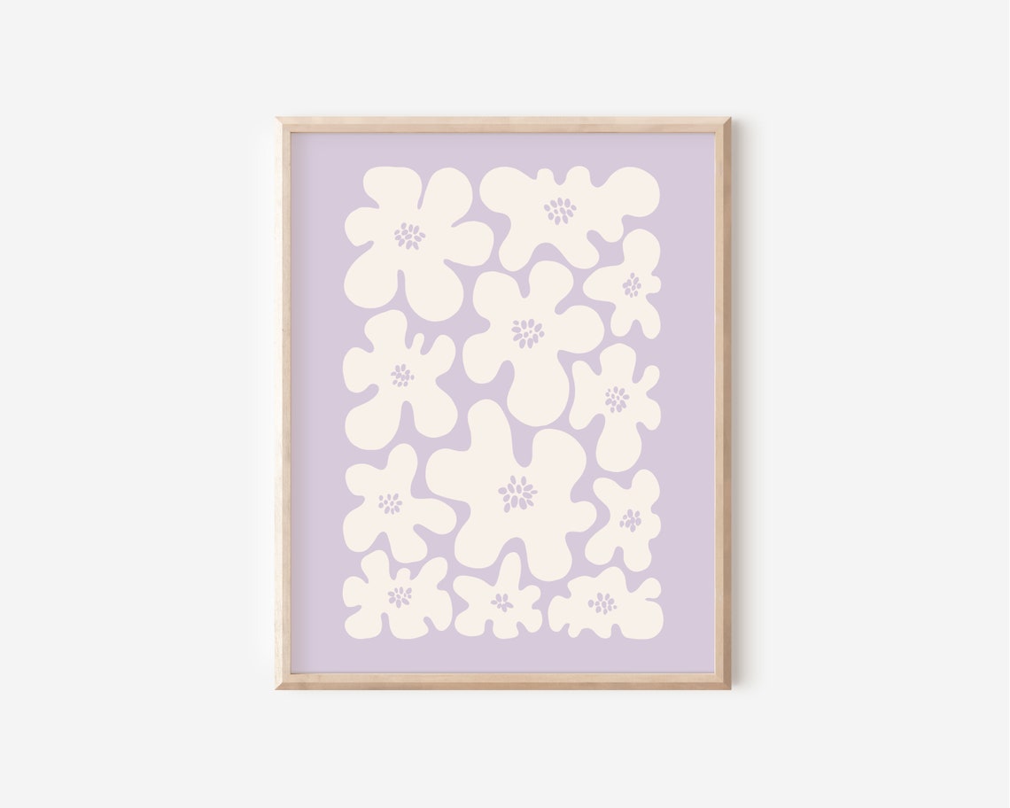 Daisy Pastel Abstract Floral Art Print, Boho Decor - Image 2