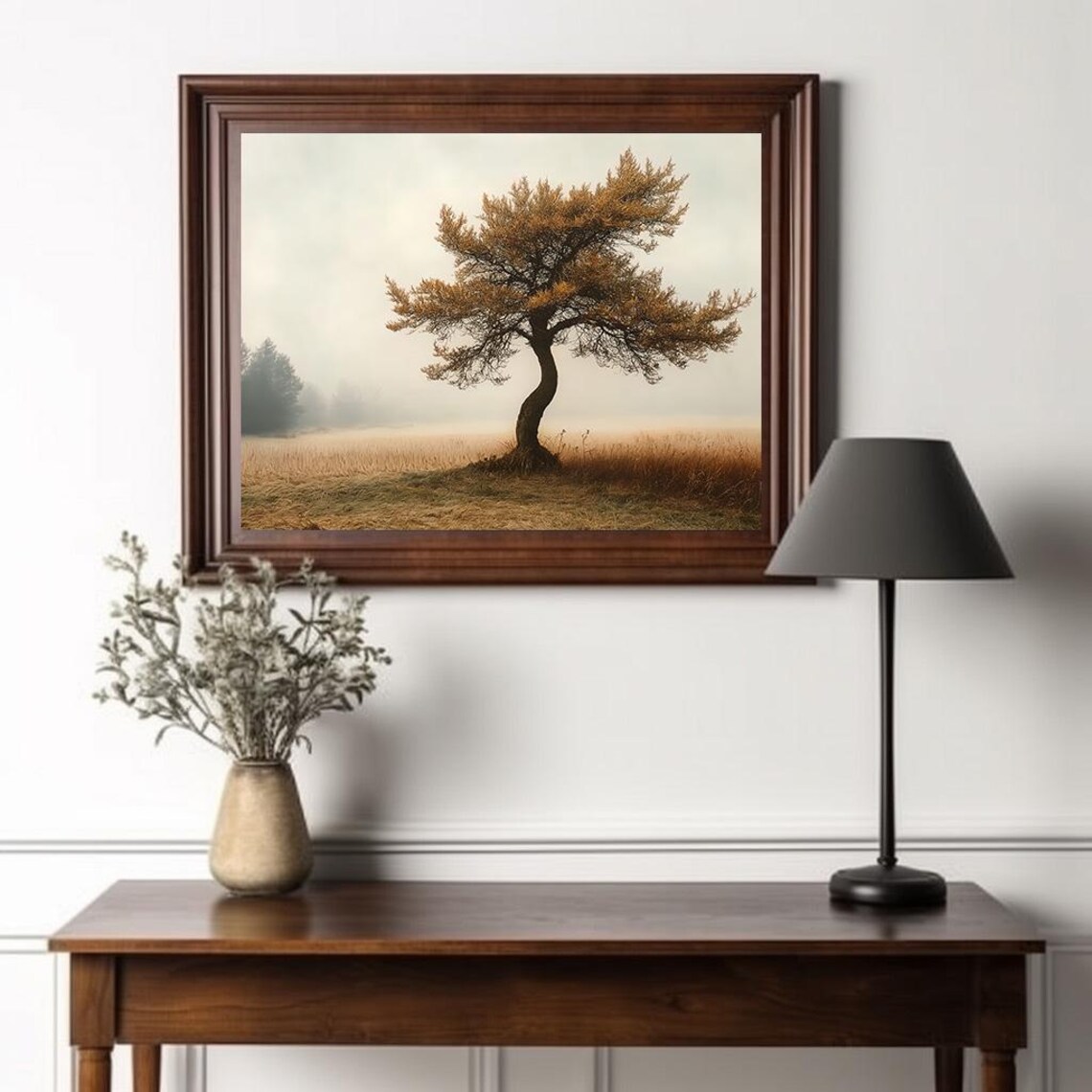Autumn Landscape, Moody Rustic Fall Decoration - Image 2