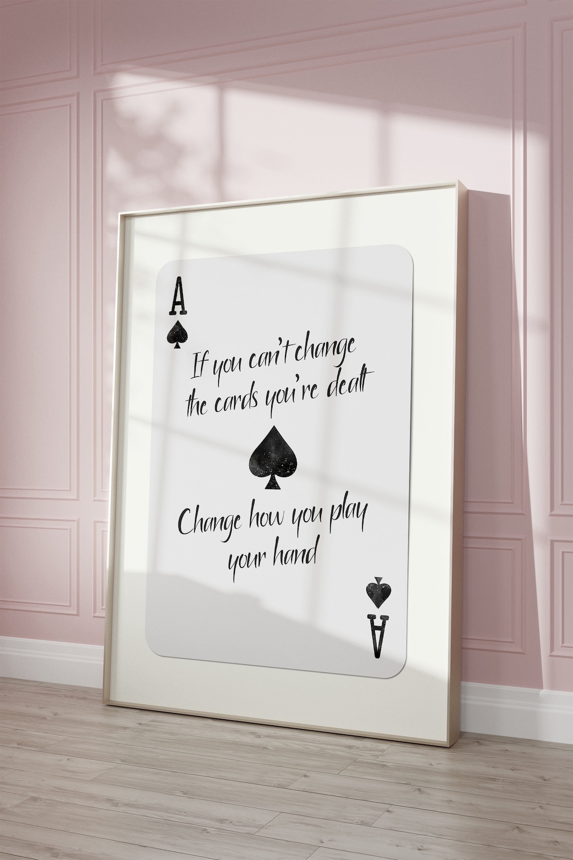 Ace of Spades Retro Playing Card Poster, Bar Decor
