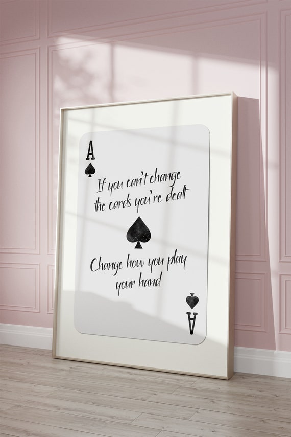 Ace of Spades Retro Playing Card Poster, Bar Decor