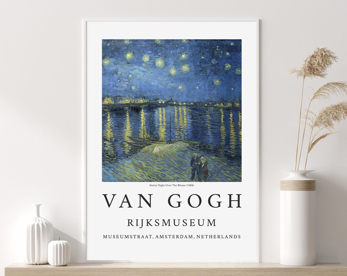 Van Gogh Starry Night Over The Rhone 1888 Museum Exhibition Poster