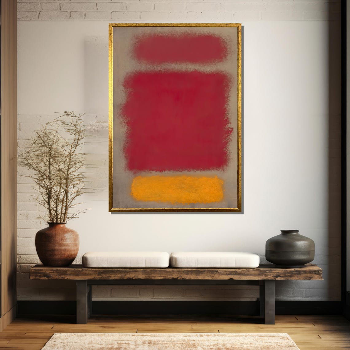 Mark Rothkos Untitled Bold Red And Vibrant Yellow Abstract Painting A Timeless Gift For Art Collectors And Modern Interiors - Image 5