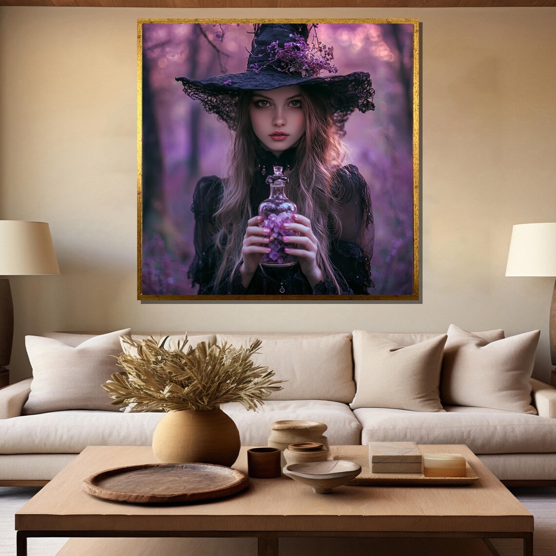 Mystical Witch Painting Enchanting Artwork For Unique Gift Ideas - Image 5