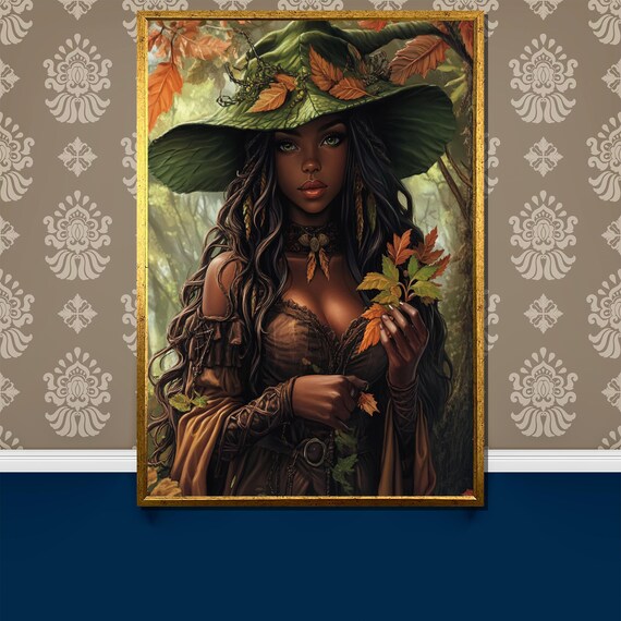 Herbal Witch Painting Mystical And Elegant Gift For Fantasy And Art Enthusiasts